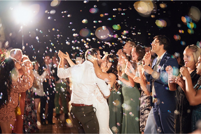 Alta Lodge intimate mountain wedding celebration with stunning Utah ski resort scenery in the background